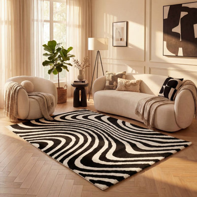 Joli Striped Area Rug Soft Dense Pile for Living Rooms and Bedrooms