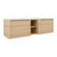 Meuble-lavabo mural avec lavabo en céramique blanche et tablettes de rangement et 2 portes à fermeture en douceur, emballage KD-373694822