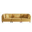 3 - Piece Upholstered Corduroy Modular Sectional with Pillow Back and Solid Wood Legs-1460685220