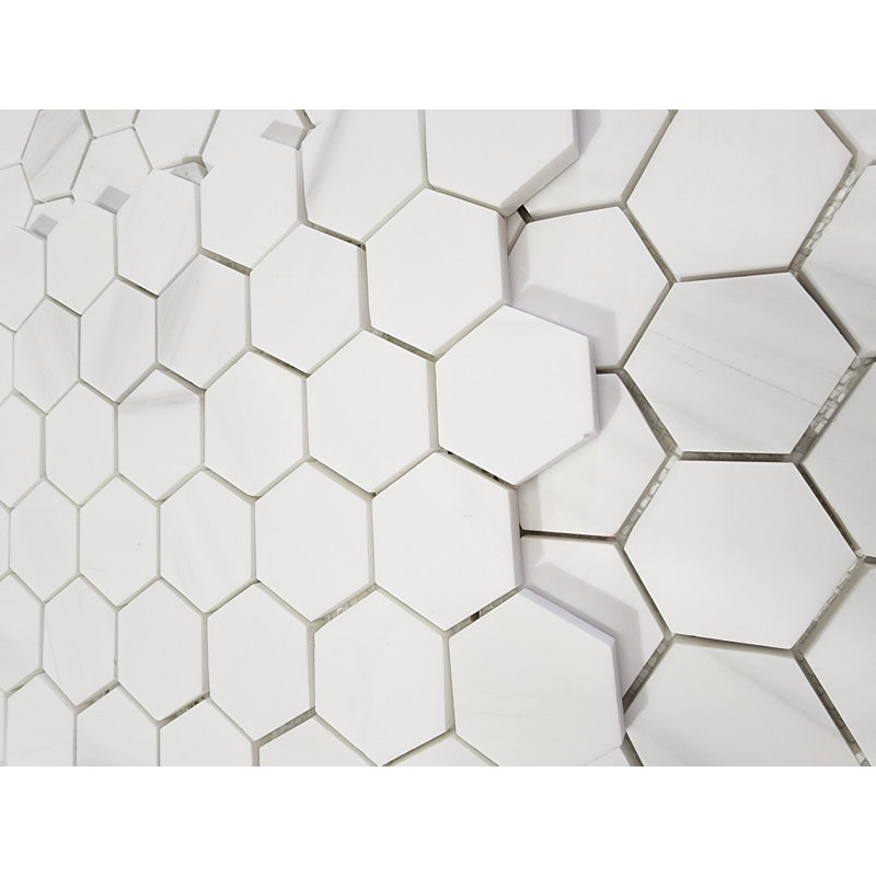 3"x3" Bianco Dolomite Honeycomb