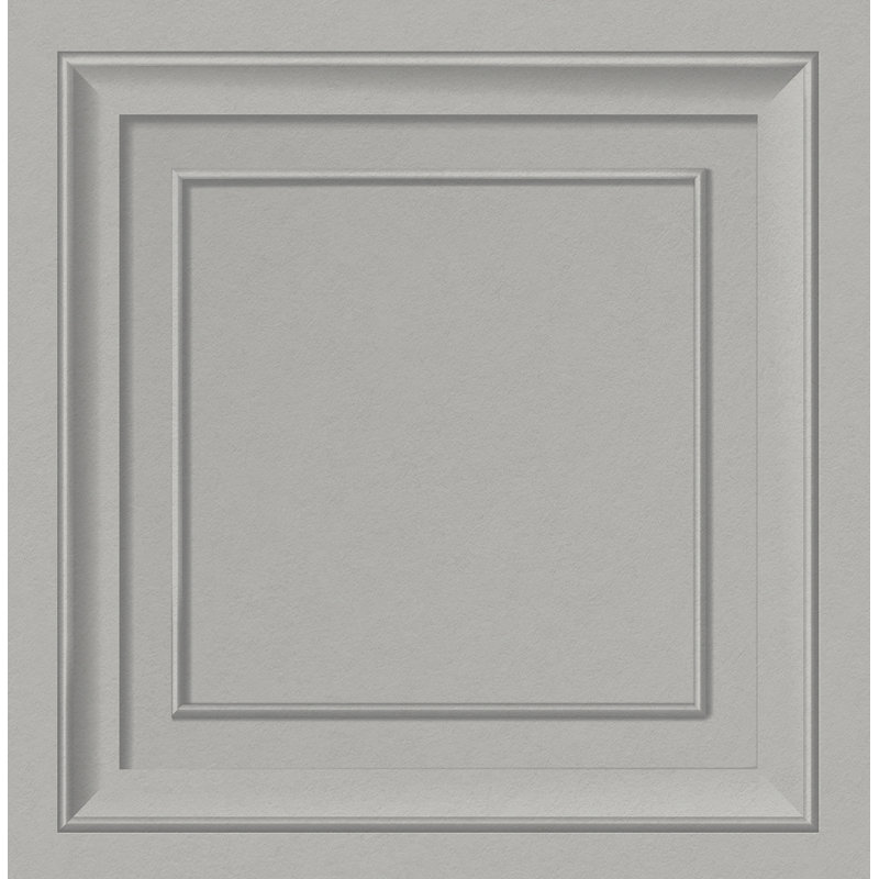 Aleksandre Non-Pasted Geometric Wallpaper Roll, Gray