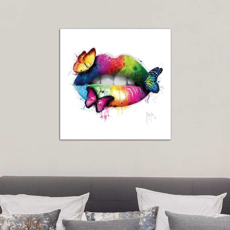 Butterfly Kiss by Patrice Murciano - Wrapped Canvas Print, 66.04 cm H x 66.04 cm W x 3.175 cm D
