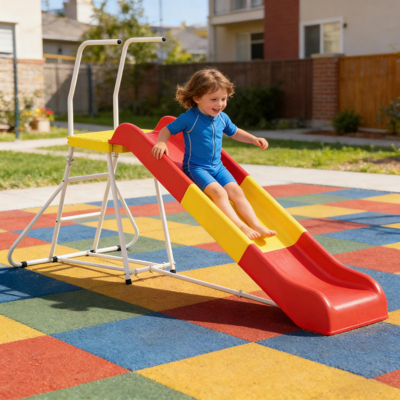 Glissade pour enfants, aire de jeux autoportante en métal