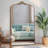 Full Length Mirror 36x66 Inch Vintage Ornate Arched Floor Mirror Metal Framed