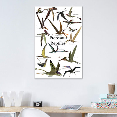 " Poster Of Various Flying Pterosaur Reptiles During The Prehistoric Age " by Corey Ford