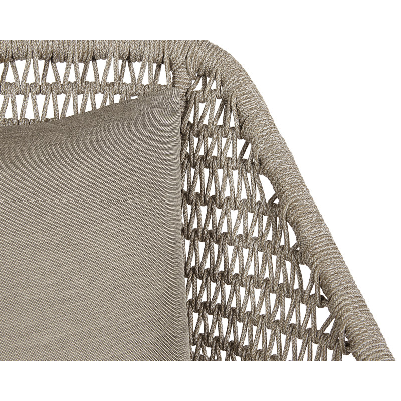 Andria Outdoor Teak Lounge Chair, Brown, Gray