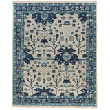 Rock My Classics Wool Oriental Area Rug in Blue/Gray/Ivory