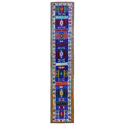 Herki One-of-a-Kind Runner 2'6" X 12'8" Hand Knotted Area Rug
