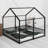 Metal House Platform Bed with Open Concept Design-128993121