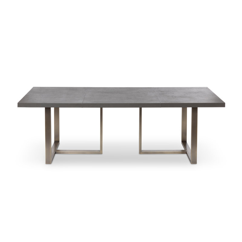 Rectangular Iron Top Dining Table
