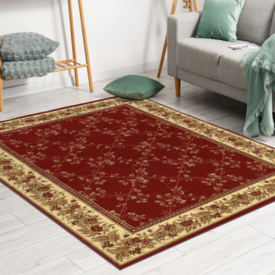 Tapis rouge / beige / ivoire Weisgerber