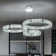 D15.7''x D23.6''x D31.5'',3 Layer Ceiling Pendant Lamp Ring Embedded Led  Dimmable 2700k-6000k