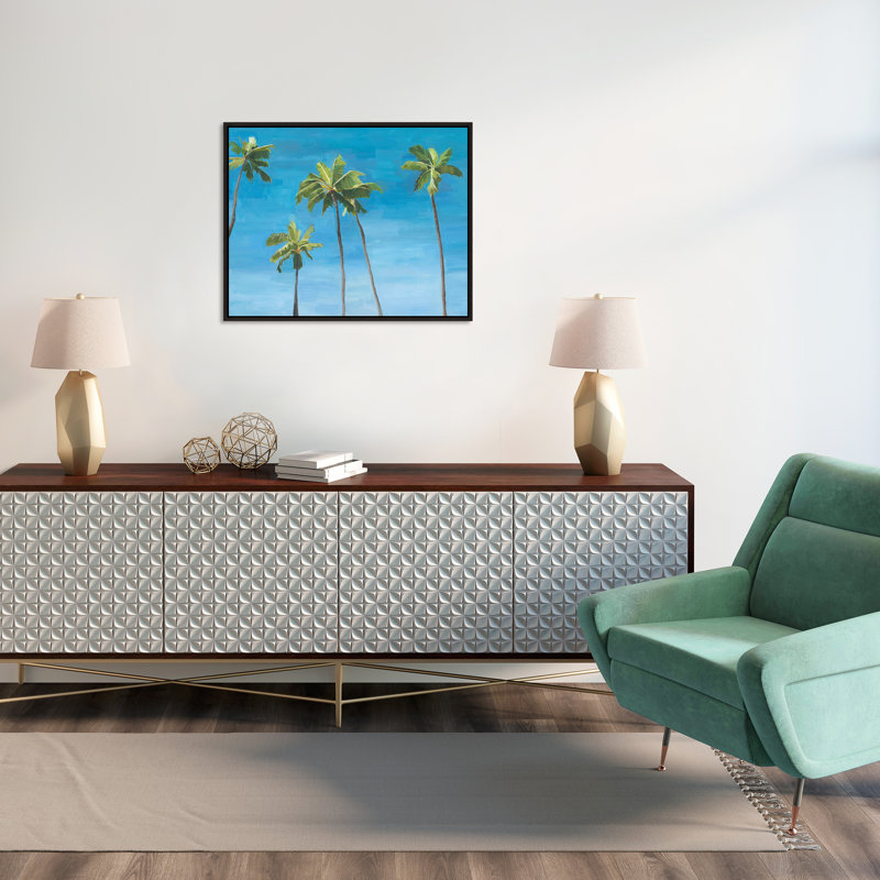 CA par Fern Cassidy - peinture sur toile à cadre flottant, Couche de verre