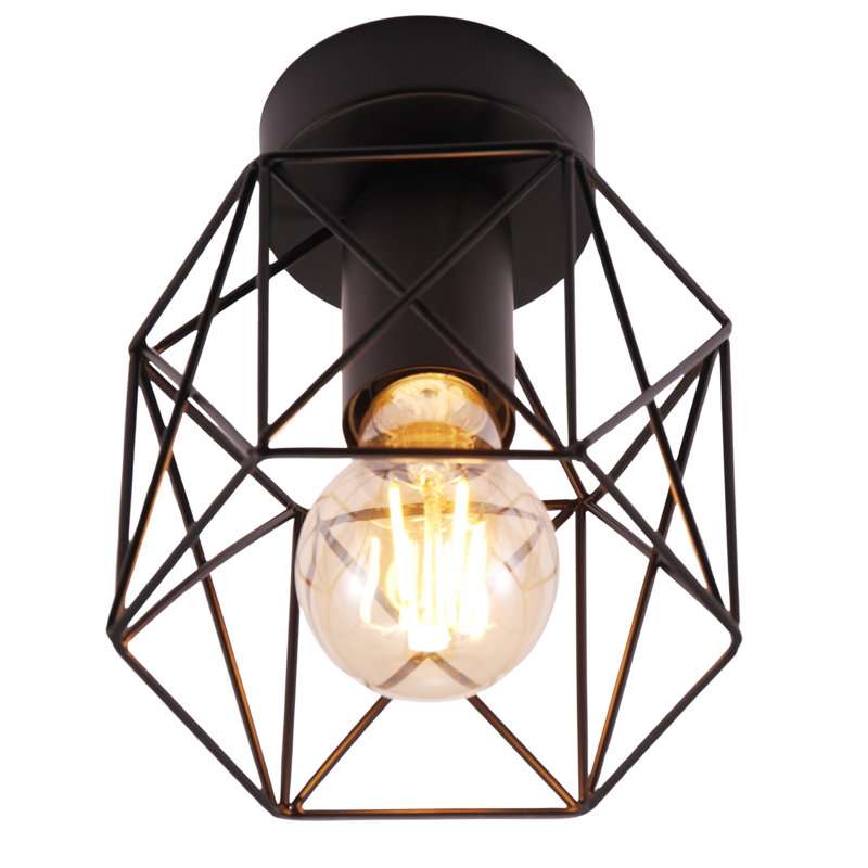 Semi Flush Mount, Matte Black
