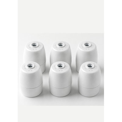 E27 Edison Screw Bulb Holder Socket, Heat Resistant High Temperature Lamp Base with Brass Terminals for LED Light Fittings