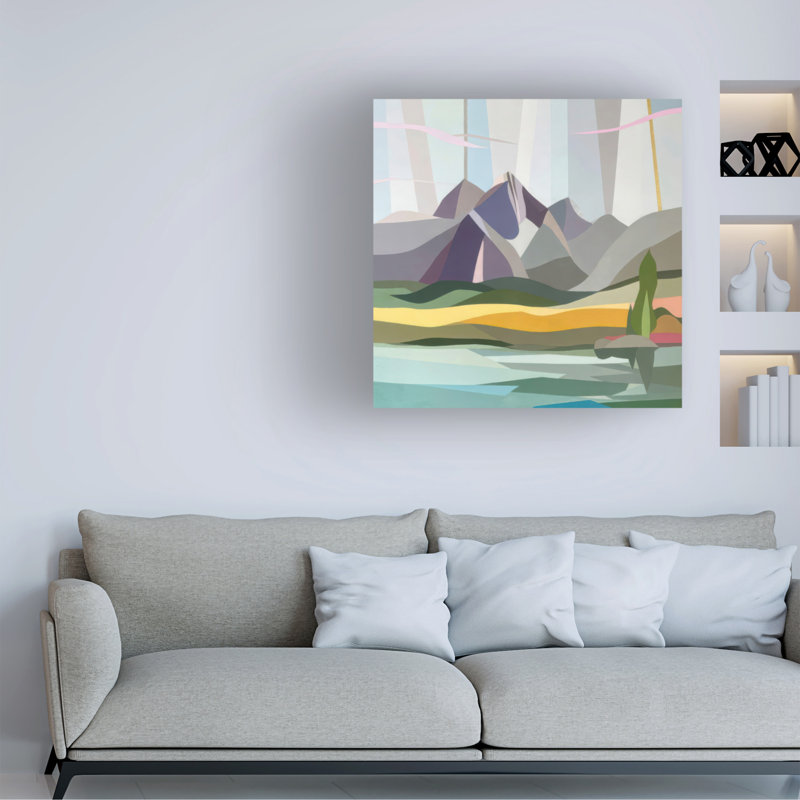 Art mural sur toile tendue - Melba Browne «Sierra’s Side Side» pour décoration de salon, de chambre à coucher ou de bureau - 18 x 18