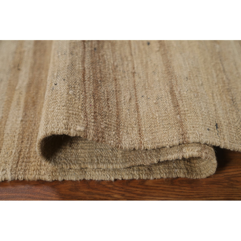 One-of-a-Kind 4 X 6'2" New Age Wool Area Rug in Cream