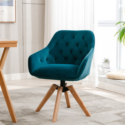 Chaise longue en velours capitonné 22,44 po Caralyn