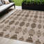 Tapis d'intérieur et d'extérieur lavable marocain brun et chocolat 5 pi x 8 pi