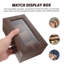 Boîte à montre polyvalente avec plateau en bois transparent, boîte à bijoux pour hommes et femmes, 3 fentes