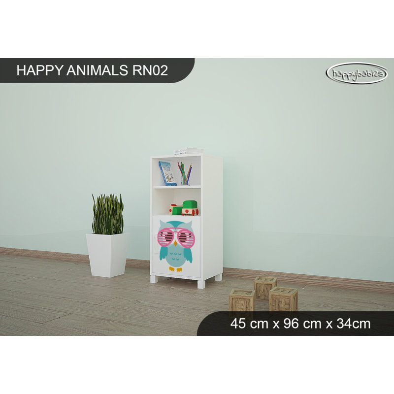45cm W Animals Kids Cube, White