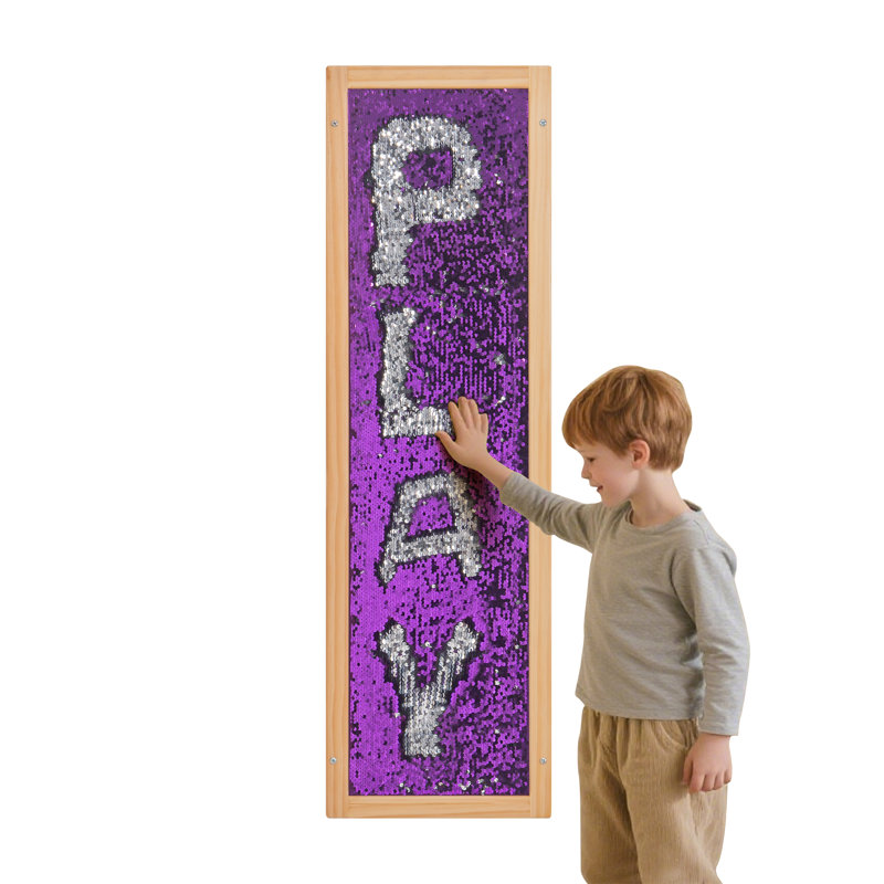 Sequin Sensory Wall Frame-39"x12" Flip Sequin Fabric Sensory Panel for Kids - Reversible Wall-Mounted Sequin Board with Multiple Color Options for Sensory Room, Therapy & Home
