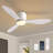Jamarreon 42''/52'' Flush Mount Dimmable Ceiling Fan with LED Lights and Remote Control-1566889514