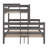 Wood Twin XL Over Queen Bunk Bed With Ladder