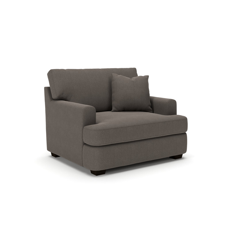 Fauteuil 49 po Emilio, Tissage natté gris anthracite Drusky Sustain®