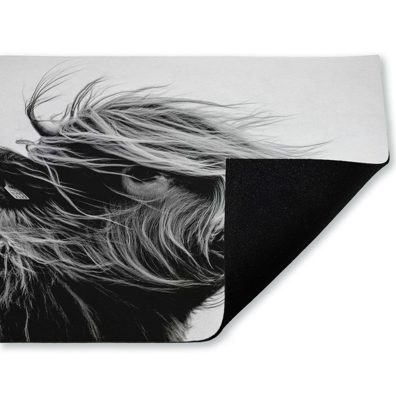  Beau tapis de porte antidérapant à séchage rapide Windblown Highland 18 po x 30 po, Beau soufflé au vent