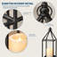 Lanterns Decorative Candles- Tall Black Metal Candle Lanterns Set of 3- Modern Farmhouse Decor for Indoor, Outdoor, Tabletop, Porch-136866025