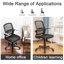 Chaise de travail ergonomique en filet avec accoudoirs rabattables