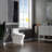 WoodBridge 1.6 Gallons GPF Elongated Floor Mounted Bidet Toilet (Seat Included)