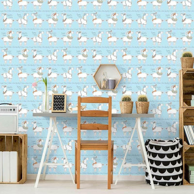 Wallpaper Cream Blue Pirates Ahoy Pirates Decoration Children's Room Adventure Treasure Island Paper 10m x 53cm Matte Wallpaper Roll