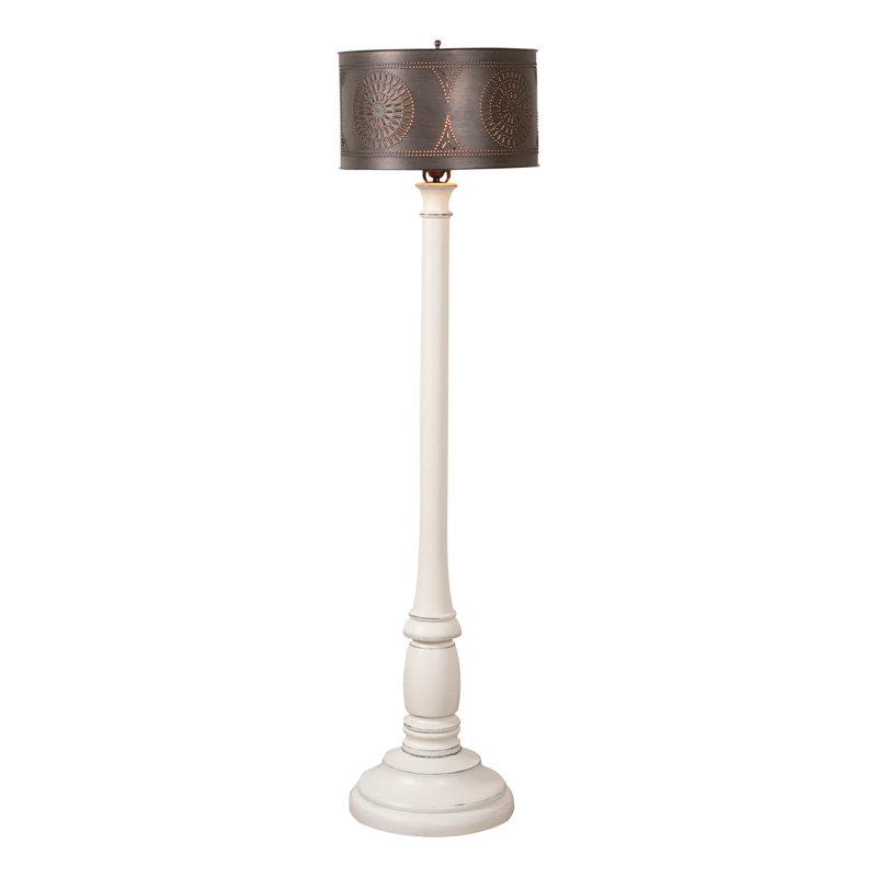 Randalle 59'' Traditional Floor Lamp, Rustic White