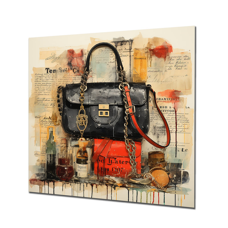 Sac à main chic Chic Couture - accessoires de mode en métal, H 16 po x l 16 po