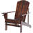 Patio Lawn Wooden Chair - Brown, , Cup Holder, For Deck, Garden, Backyard, Fire Pit Robustness Rustic Brown Weather With Holder Outdoor Merriment In Patio,