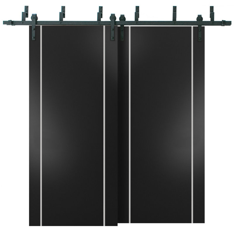 Porte de grange en bois massif massif, 36 po x 96 po
