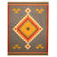 Tapis rectangulaire moderne multicolore en laine douce noué à la main-16356044