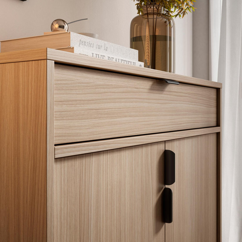 16 Pair Shoe Storage Cabinet, Walnut