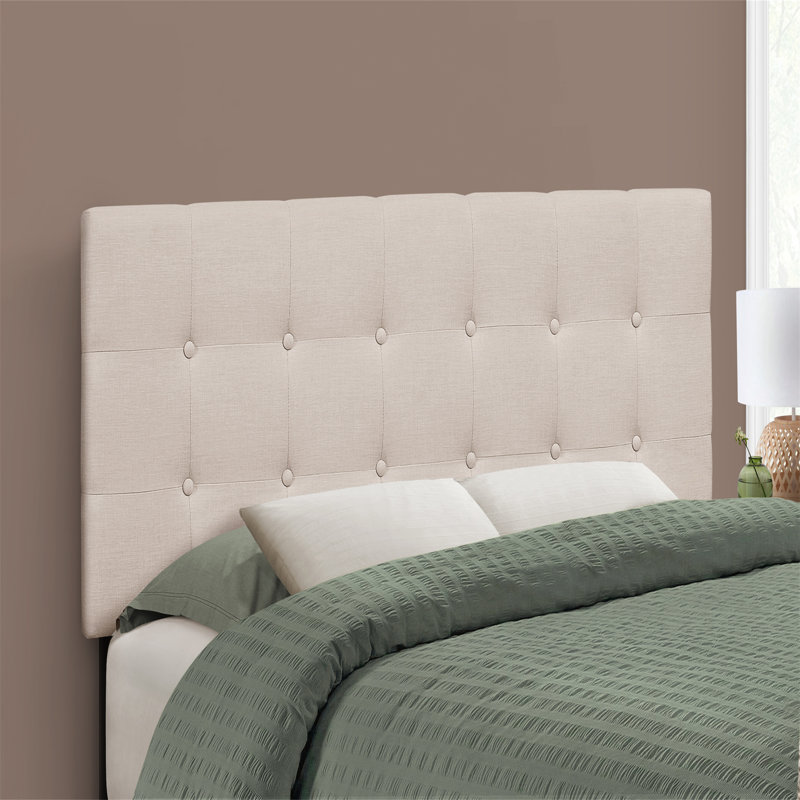 Elegant Upholstered Headboard For Bedroom, Offering Style And Comfort, Beige, Full