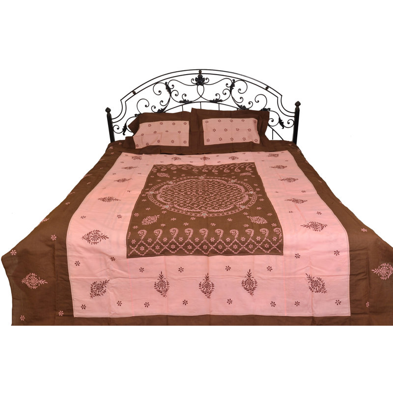 Rayon Floral Coverlet