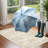 Vintage Distressed Non Slip Washable Area Rug(Beige)-471609241
