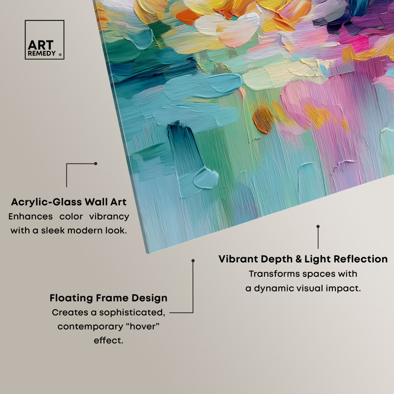 Décoration murale sauge Waves of Color par Art Remedy, prête à être suspendue, 30 x 45, 45"H x 30"W, High-Gloss Acrylic Print