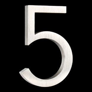 6" H Metal Floating House Number