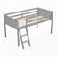 Lit mezzanine bas en bois avec échelle-208479997-208479994