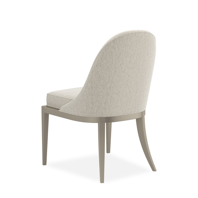 Caracole Classic Upholstered Dining Chair, Soft Silver, Beige