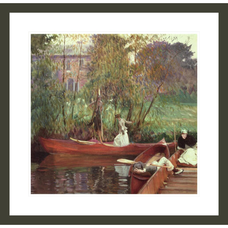 Une fête nautique par John Singer Sargent - Impression Giclée sur cadre, H 23,5 po x l 24,17 po