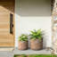 Grande sarcelle 18 po, intérieur amélioré, pot à fleurs cylindrique rond en béton avec trous de drainage pour l'intérieur et l'extérieur-1236758037-1236758040