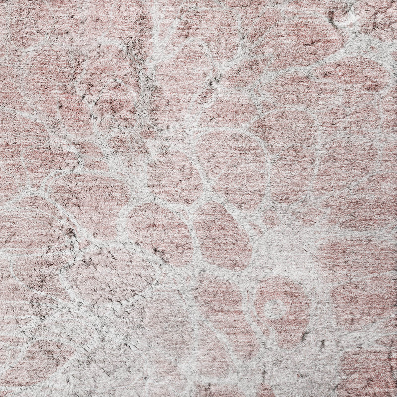 Tapis à poil long de qualité supérieure lavable à la machine ADS653, Rose, 2 pi 6 po x 3 pi 10 po